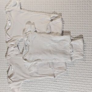 Newborn Infant Baby Bambini White Onesies